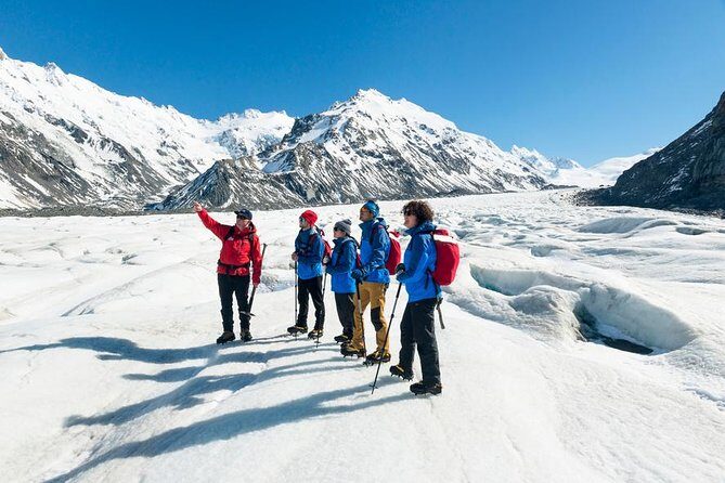 The Adventurer: Tasman Glacier Heli-hike - Suits up fast: boots, socks, and cold-weather protection