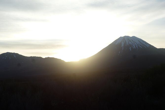 Tongariro Crossing Round trip transfer from Turangi - Mangatepopo Road karakia and the team photo moment