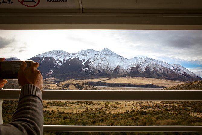 TranzAlpine Train Journey from Greymouth to Christchurch - The café carriage and the real timing of a near-five-hour day