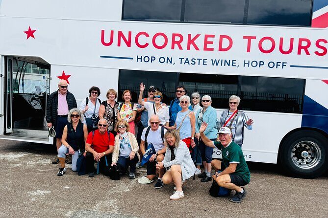 Waiheke Island: Scenic Wine Tour on a Double Decker Bus - Onboard wine tasting flight: taste while the island rolls past