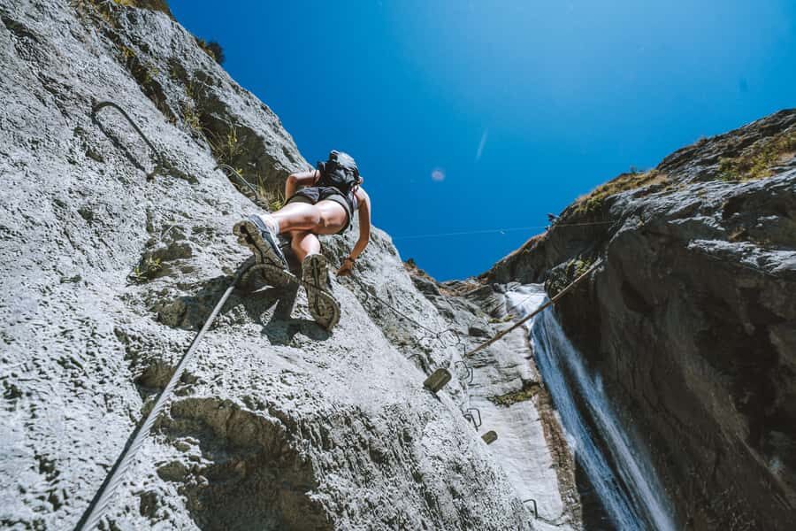 Wanaka: 4-Hour Intermediate Waterfall Cable Climb - Twin Falls start: helmets, harness, and a practice run before you go vertical