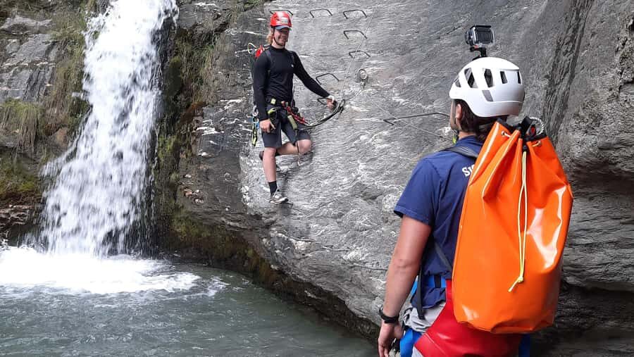 Wanaka: Waterfall Climb and Canyon Tour - Right-hand Twin Falls abseiling: getting close in the best way
