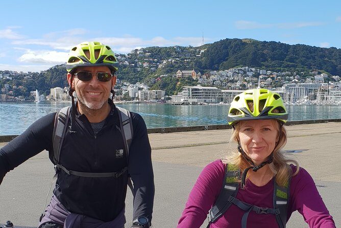Wellington Guided eBike Tour-Cruise Shore Excursion - Te Papa and Mount Victoria views: the perfect photo backdrop combo